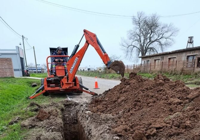 San Jerónimo Norte: amplían la red cloacal para acompañar el crecimiento urbano