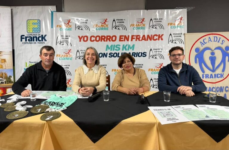 Presentaron la 7ª edición de Franck Corre, la carrera solidaria a beneficio de A.C.A.Dis.