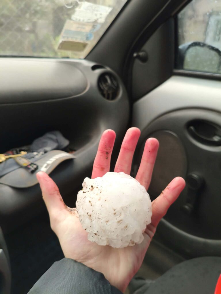 El granizo sorprendió a Santa Clara, San Jerónimo Norte y otras localidades de Las Colonias